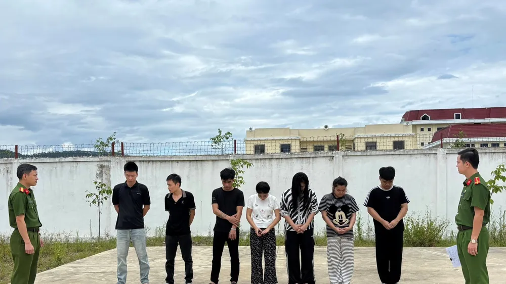 Cơ quan công an bắt giữ các đối tượng liên quan 