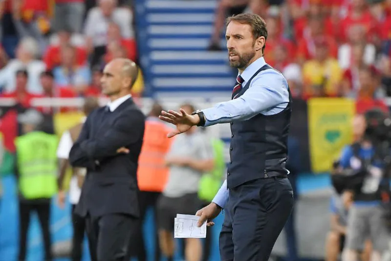HLV Gareth Southgate và đồng nghiệp Roberto Martinez xem ra chưa thể có lần đấu trí sòng phẳng với nhau. Ảnh: Getty Images