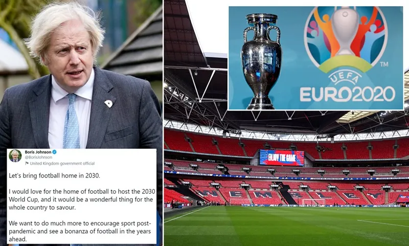 Thủ tướng Anh, Boris Johnson tin đây là “thời điểm thích hợp” để “đưa bóng đá trở về nhà”.
