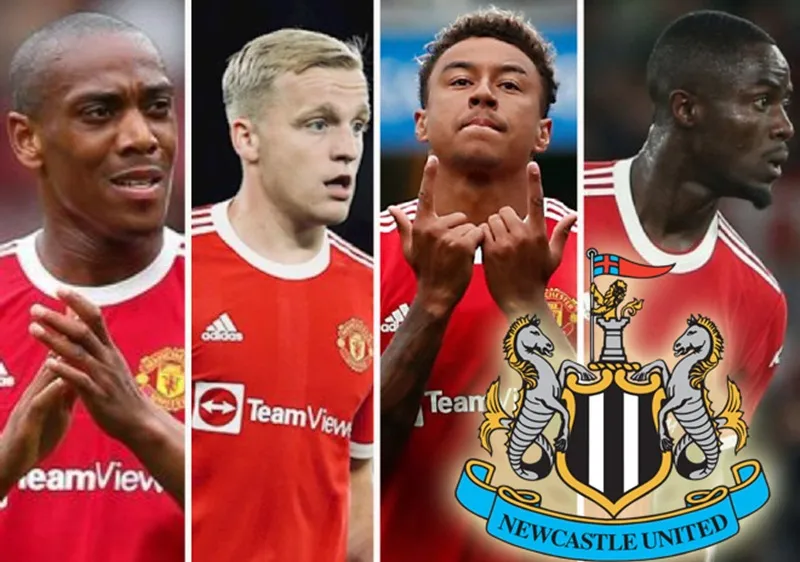 Martial, Van De Beek, Lingard và Bailly đang sẵn sàng ra đi và Newcastle có thể là điểm đến.