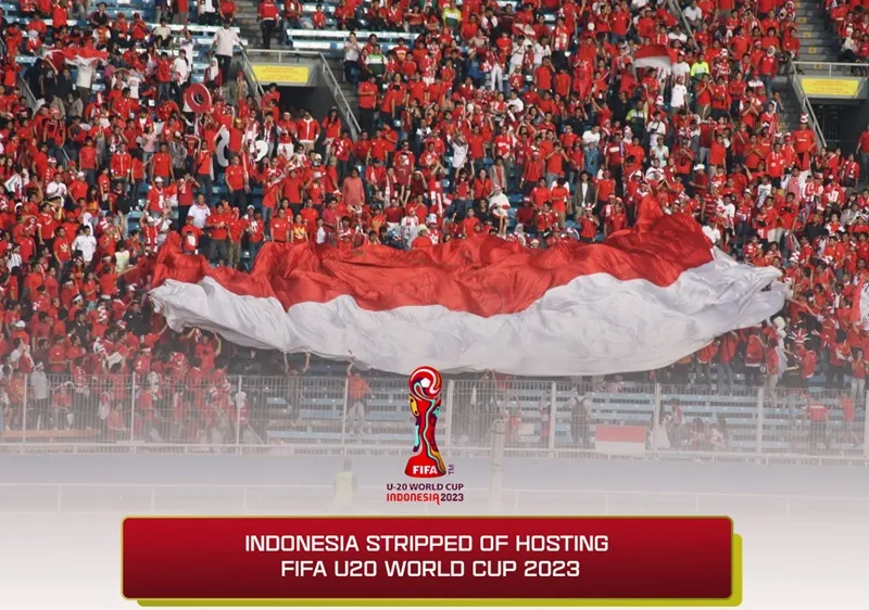 Indonesia bị FIFA rút quyền đăng cai U20 World Cup dù sự kiện này chỉ còn 2 tháng nữa là khởi tranh.