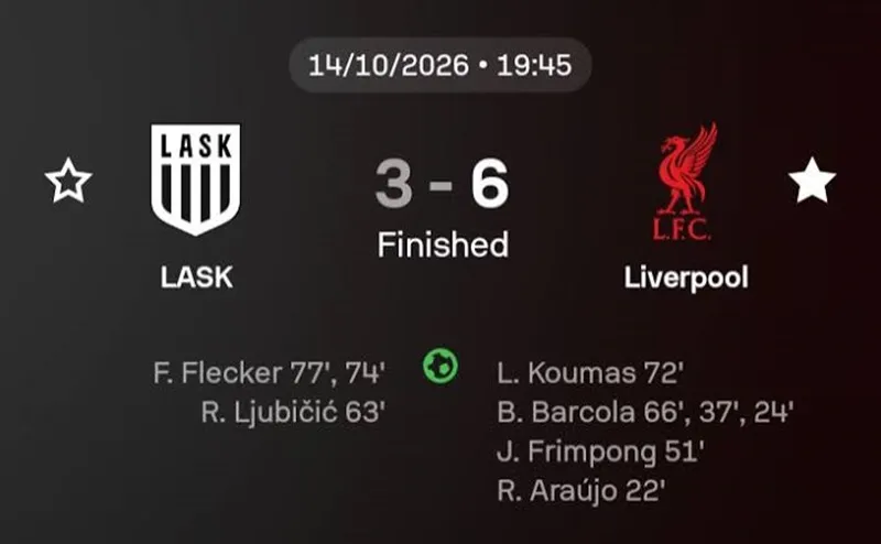 Barcola bùng nổ với cú hat-trick, Liverpool vẫn còn nỗi lo