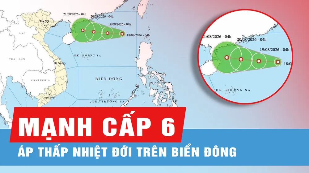 Áp thấp nhiệt đới mạnh cấp 6 trên Biển Đông, Bắc bộ mưa lớn