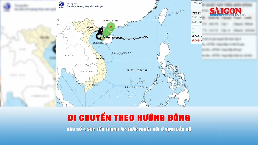 Podcast bản tin tối 25-8: Bão số 4 suy yếu sớm, thành áp thấp nhiệt đới 