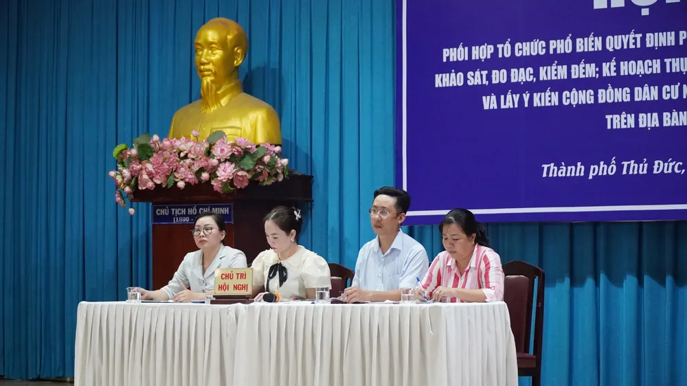 Hội nghị lấy ý kiến cộng đồng cư dân nơi thực hiện dự án xây dựng Vành đai 2 qua địa bàn TP Thủ Đức (TPHCM)