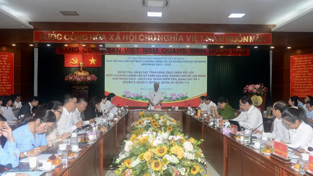 Quang cảnh buổi khảo sát. Ảnh: CHÍ THẠCH 
