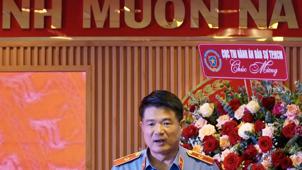 Viện trưởng Viện KSND Tối cao Nguyễn Huy Tiến phát biểu tại hội nghị