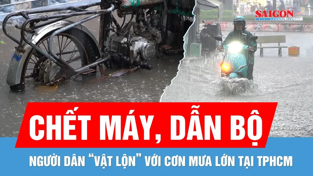 Chiều nay 4-6, TPHCM mưa lớn, ngập cục bộ nhiều nơi