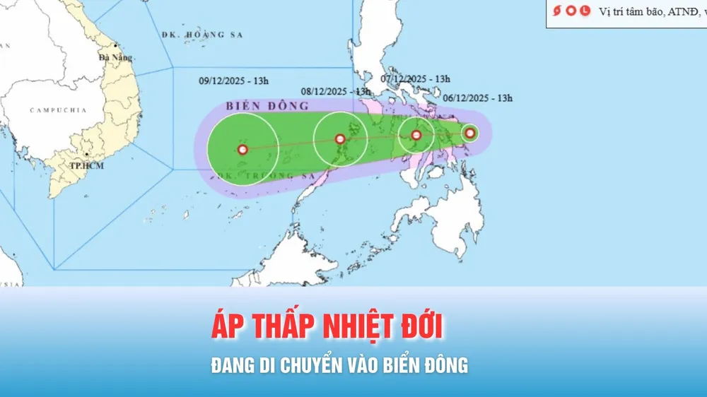 Podcast bản tin tối 6-12: Áp thấp nhiệt đới đang vào Biển Đông