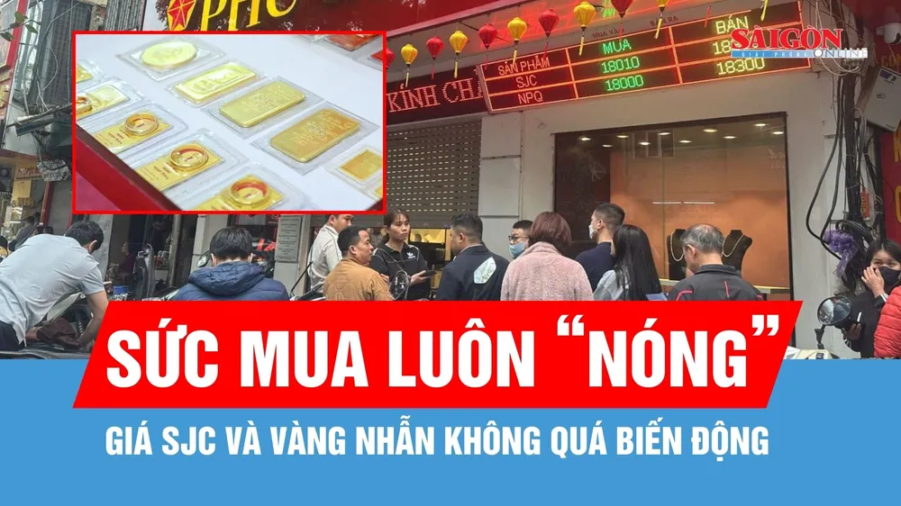 Thị trường vàng ngày 17-3: giá SJC và vàng nhẫn không quá biến động, sức mua nóng