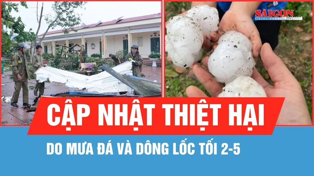 Cập nhật thiệt hại do mưa đá và dông lốc ở Hà Nội và một số tỉnh miền Bắc