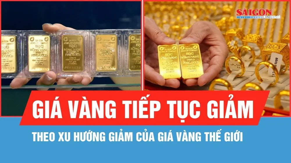Sáng 18-5, giá vàng giảm 1 triệu đồng/lượng