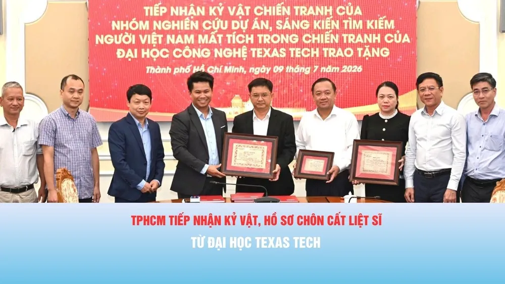Podcacst bản tin tối 9-7: TPHCM tiếp nhận kỷ vật, hồ sơ chôn cất liệt sĩ từ Đại học Texas Tech