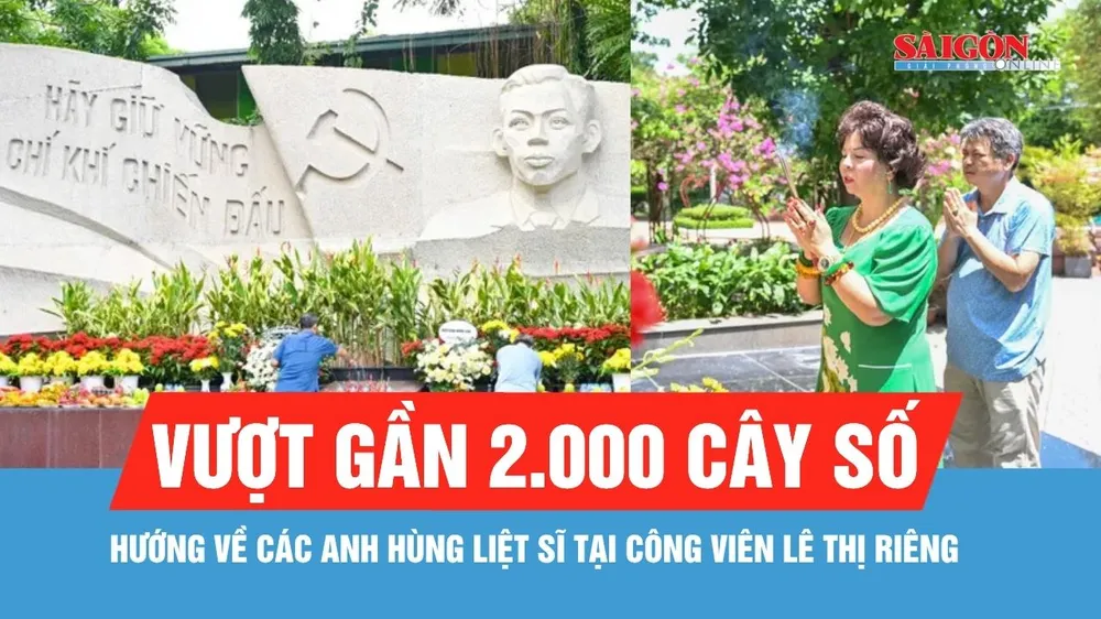 Những tấm lòng hướng về các anh hùng liệt sĩ tại Công viên Lê Thị Riêng