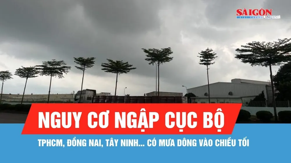 Chiều tối 16-7, TPHCM và các địa phương lân cận có mưa dông, ngập cục bộ