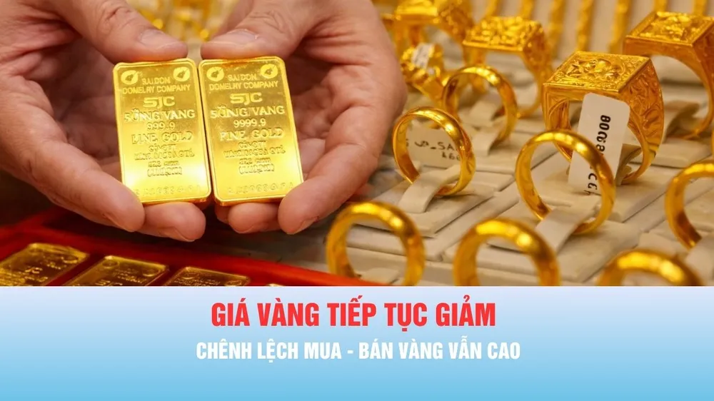 Podcast bản tin trưa 24-7: Giá vàng tiếp tục giảm, nhưng chênh lệch mua - bán vàng vẫn cao