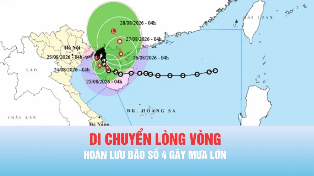 Podcast bản tin trưa 23-8: Hoàn lưu bão số 4 gây mưa lớn tại Bắc bộ