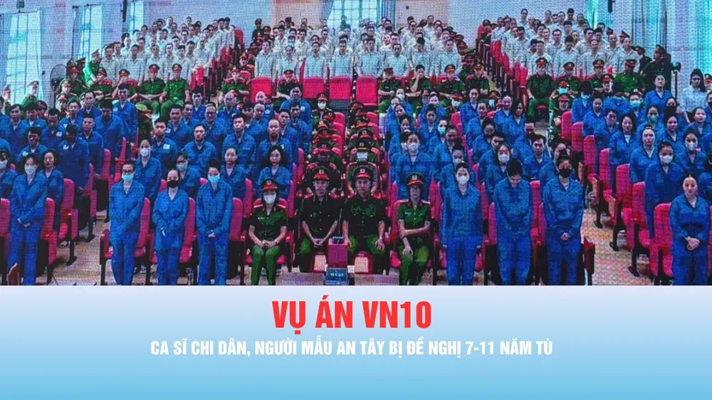 Podcast bản tin trưa 24-8: Vụ VN10 - Đề nghị mức án với Chi Dân, An Tây, Trúc Phương