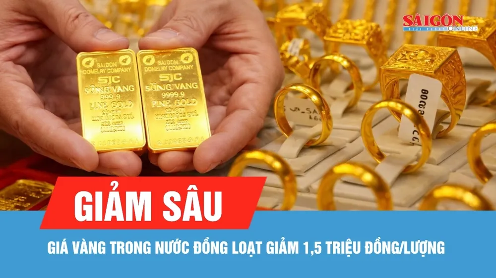 Ngày cuối tuần 29-8, giá vàng giảm sâu