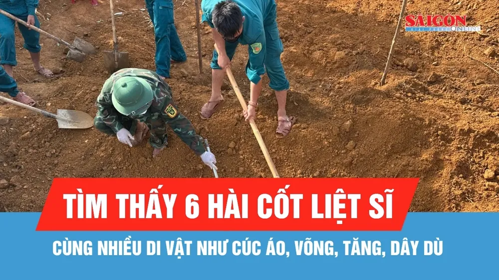Quảng Ngãi: Tìm thấy 6 hài cốt liệt sĩ từ thông tin nhân chứng cung cấp