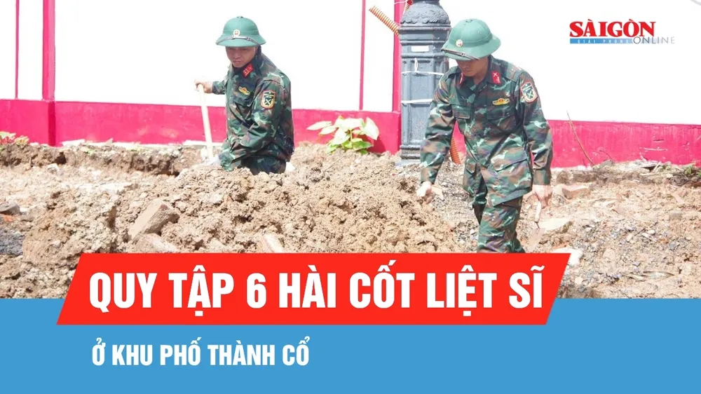 Quảng Trị: Phát hiện, quy tập 6 hài cốt liệt sĩ ở khu phố Thành Cổ