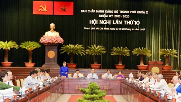 Thông báo Hội nghị lần thứ 10 Ban Chấp hành Đảng bộ thành phố khóa X