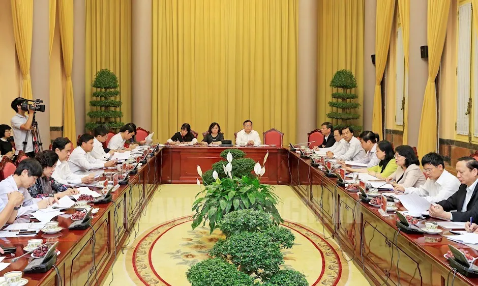 Phiên họp Ban Tổ chức Nhà nước kỷ niệm 70 năm Ngày Chủ tịch Hồ Chí Minh ra Lời kêu gọi thi đua ái quốc