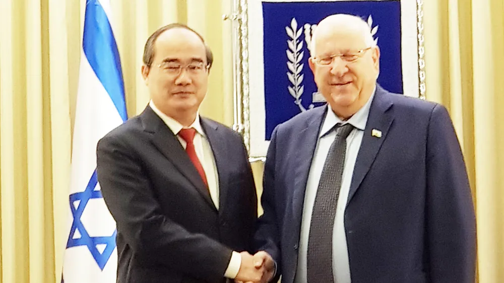 Bí thư Thành ủy TPHCM Nguyễn Thiện Nhân hội kiến Tổng thống Israel Reuven Rivlin