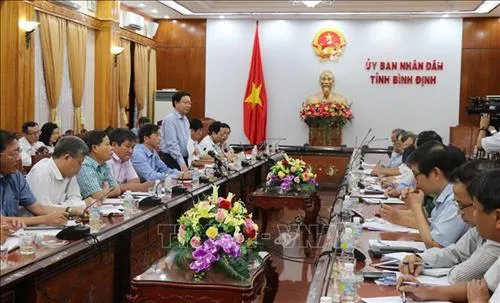 Trước đó, UBND tỉnh Bình Định chỉ đạo các sở, ngành, địa phương trong tỉnh về việc thực hiện cấp bách các giải pháp chống khai thác thủy sản trái phép, không rõ nguồn gốc (IUU). Ảnh: TTXVN