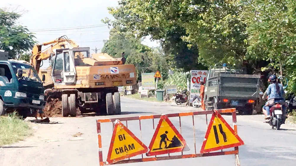 Quốc lộ 62, đoạn qua địa bàn tỉnh Long An đang xuống cấp nghiêm trọng Ảnh: PHAN THANH