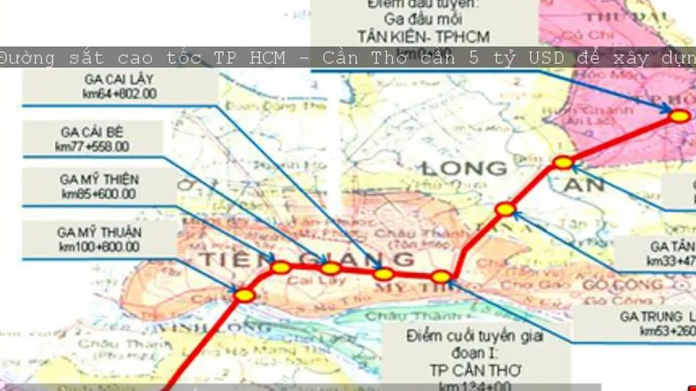 Chưa điều chỉnh hướng tuyến đường sắt TPHCM - Cần Thơ