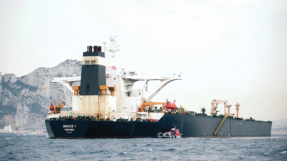Tàu Grace 1 neo đậu ở Gibralta
