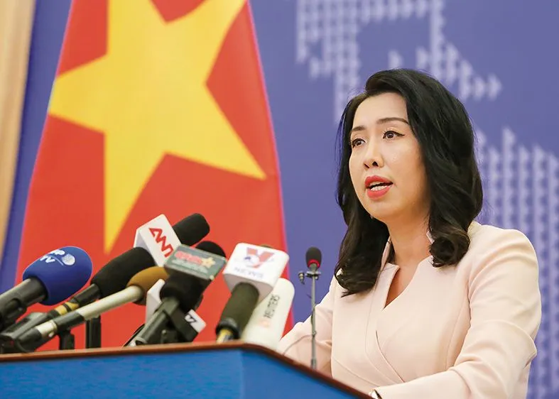 Bà Lê Thị Thu Hằng, Người phát ngôn Bộ Ngoại giao. Nguồn: BAOQUOCTE.VN