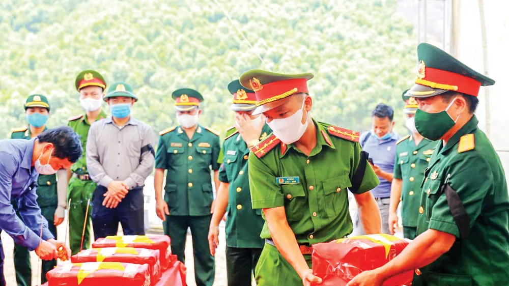 An táng 66 hài cốt liệt sĩ hy sinh tại Lào