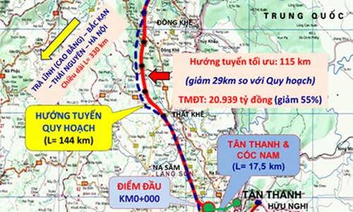 Cao tốc Đồng Đăng - Trà Lĩnh giảm hơn 26.000 tỷ đồng tổng mức đầu tư