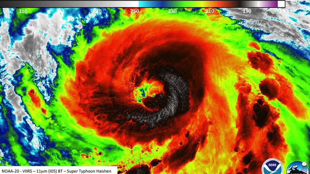 Haishen là cơn bão mạnh thứ 2 đổ bộ vào Nhật Bản trong một tuần. Ảnh: Severe Weather