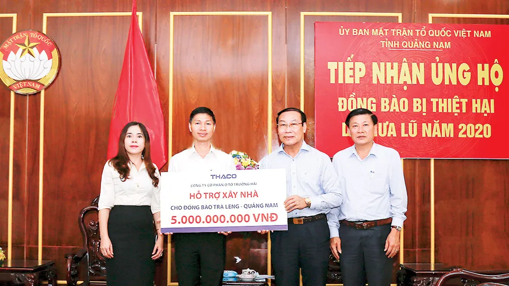 Thaco hỗ trợ xây dựng lại ngôi làng cho đồng bào Trà Leng - Quảng Nam 
