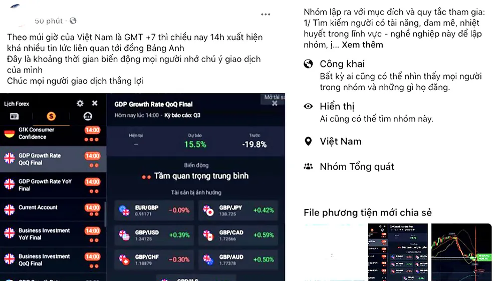 Hàng loạt app đầu tư ngoại hối trên điện thoại di động và các hội nhóm tư vấn đầu tư tìm cách thu hút khách hàng đặt lệnh giao dịch