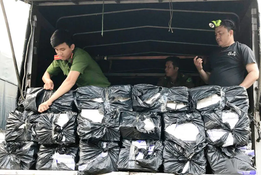 Lực lượng chức năng tỉnh An Giang bắt giữ hàng lậu