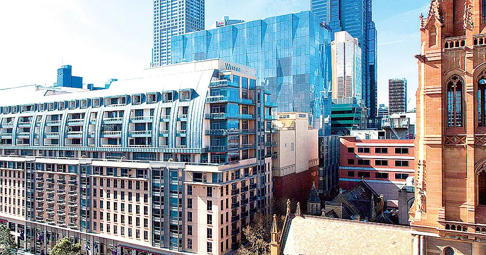 Khuôn viên khách sạn sang trọng Westin Melbourne 