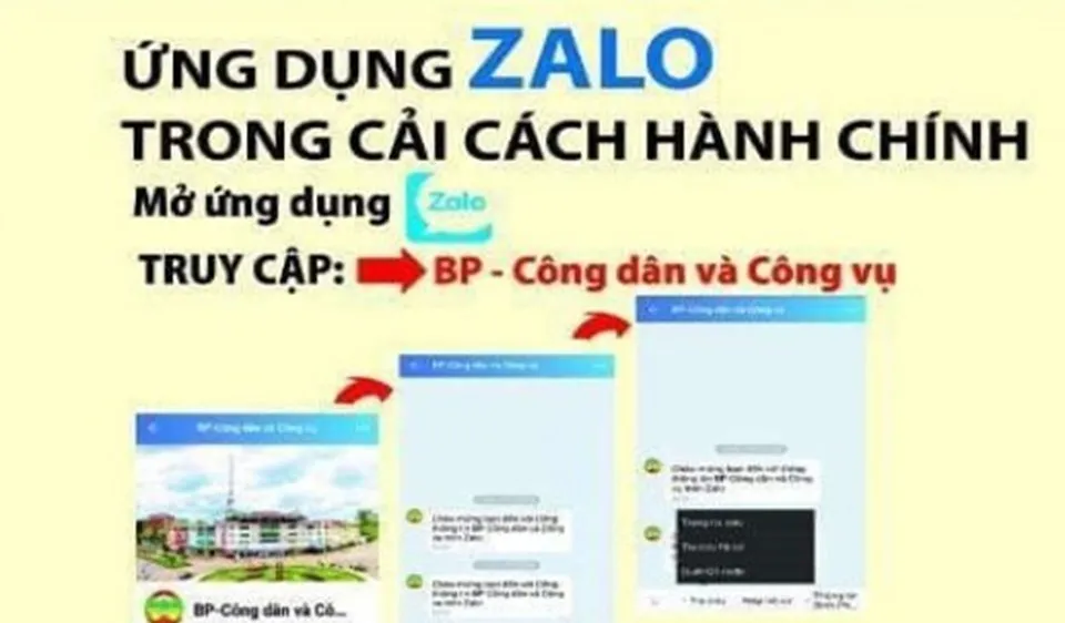 Ứng dụng Zalo trong cải cách hành chính 