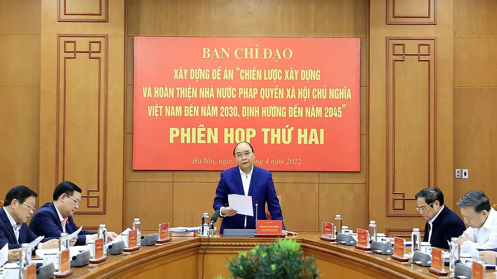 Chủ tịch nước Nguyễn Xuân Phúc phát biểu tại phiên họp