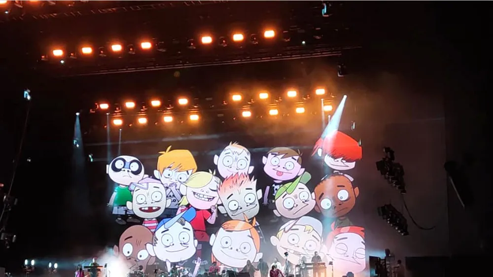 Màn biểu diễn của ban nhạc Gorillaz tại lễ hội Rock Werchter 2022. Ảnh: THẢO PAUWELS