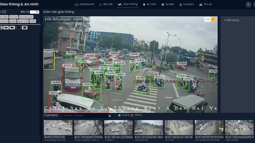 Hệ thống SVMS được thí điểm tích hợp vào mạng lưới camera tại Công an quận 10, TPHCM