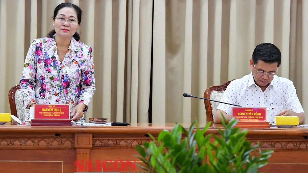 Chủ tịch HĐND TPHCM Nguyễn Thị Lệ phát biểu về giám sát đầu tư công. Ảnh: VIỆT DŨNG