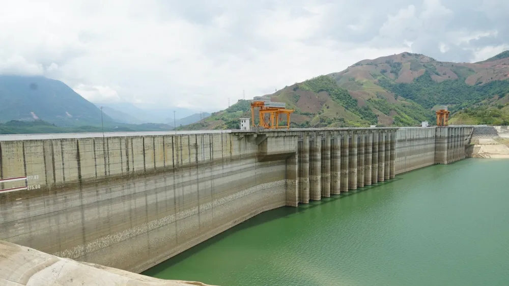 Nhà máy 1 Thủy điện Sơn La đã xuống dưới mực nước chết, thấp hơn mực nước dâng bình thường là 40,07m đầu tháng 6-2023