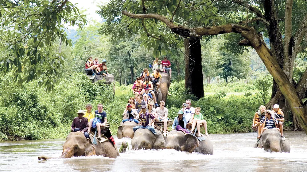 Cưỡi voi ở Kanchanaburi