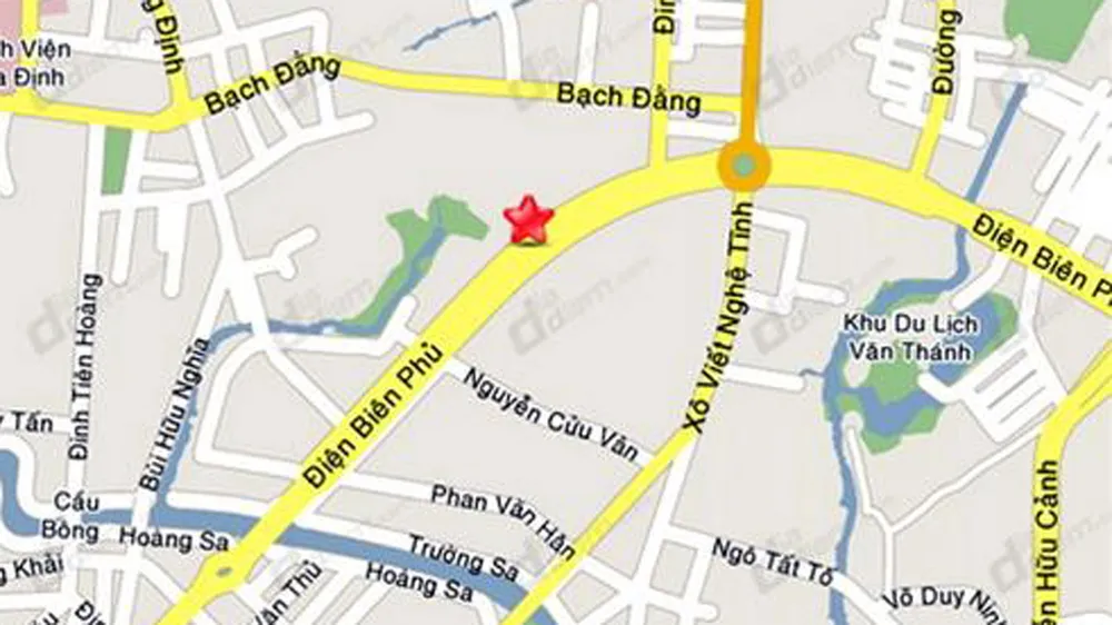 Đường Đinh Bộ Lĩnh có 4 làn xe lưu thông
