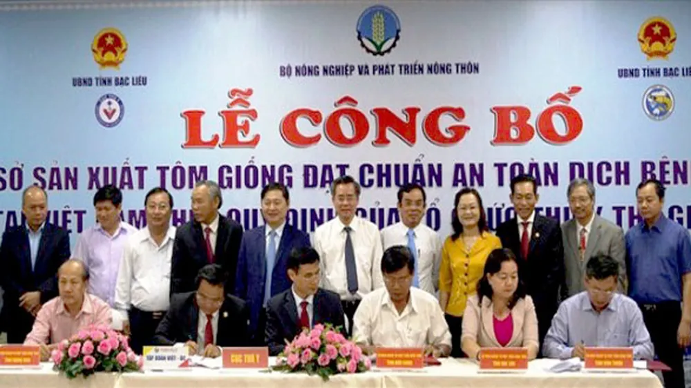 Cơ sở sản xuất tôm giống đầu tiên đạt chuẩn theo khuyến cáo của tổ chức OIE
