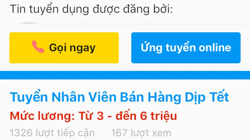 Đi làm thêm ngày tết